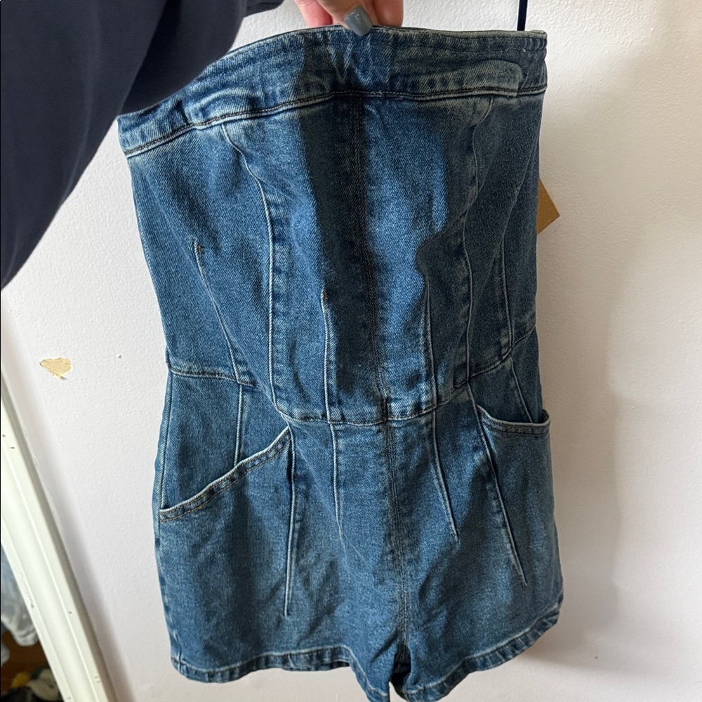 Signature8 Blue Jean romper for Women